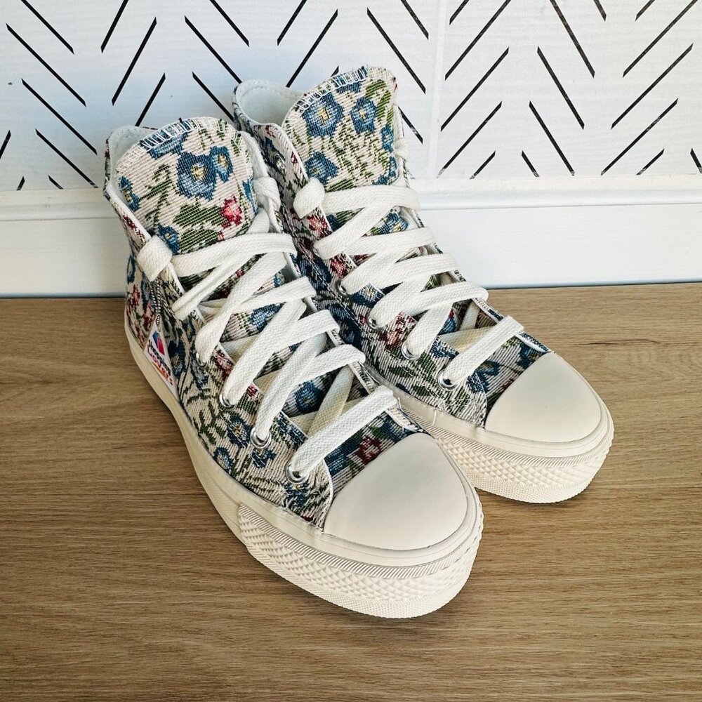 ⭐Converse Chuck Taylor Lift Hi 10 Womens Shoes Sneakers Floral Tapestry A11992C⭐ - Picture 12 of 13